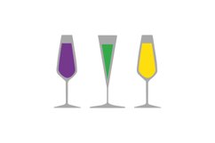 Mardi Gras Drink Glasses Product Image 1