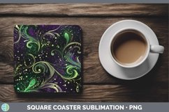 GorgeousMardi Gras Square Coaster design.