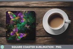 GorgeousMardi Gras Square Coaster design.