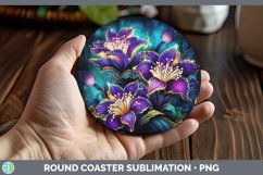 GorgeousMardi Gras Round Coaster design.