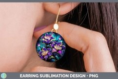 GorgeousMardi Gras Round Earrings design.