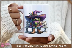 Mardi Gras Gnome png, Mardi Gras or bust festive gnome Product Image 3