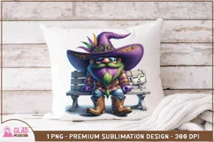 Mardi Gras Gnome png, Mardi Gras or bust festive gnome Product Image 2