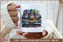 Mardi Gras Gnome truck png, Mardi Gras gnomes sublimation Product Image 3