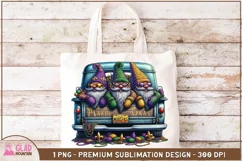 Mardi Gras Gnome truck png, Mardi Gras gnomes sublimation Product Image 2
