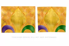 Mardi Gras Tumbler, Golden Fleur de lis 20oz Tumbler Design Product Image 2