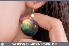 GorgeousMardi Gras Round Earrings design.