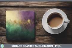 GorgeousMardi Gras Square Coaster design.