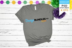 Mardi Gras T-shirt Mockup | Mardi Gras Gray shirt mockup Product Image 1