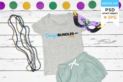 Mardi Gras t-shirt mockup | Grey shirt mockup mardi gras Product Image 1