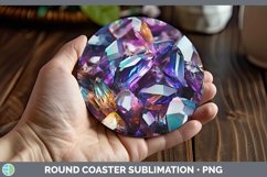 GorgeousMardi Gras Round Coaster design.