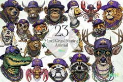 Mardi Gras Hunting Animal Clipart Bundle Product Image 1