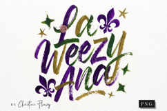 Brushstroke La Weezy Ana PNG | Mardi Gras Png Product Image 4