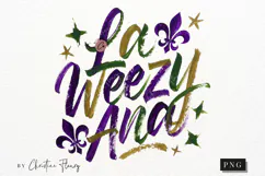 Brushstroke La Weezy Ana PNG | Mardi Gras Png Product Image 4
