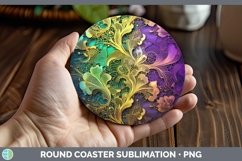 GorgeousMardi Gras Round Coaster design.