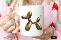 Faux Yarn Mardi Gras Balloon Dog PNG | Mardi Gras Png Product Image 2