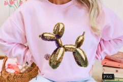 Faux Yarn Mardi Gras Balloon Dog PNG | Mardi Gras Png Product Image 10