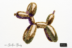 Faux Yarn Mardi Gras Balloon Dog PNG | Mardi Gras Png Product Image 4