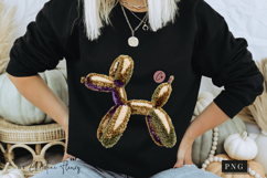 Faux Yarn Mardi Gras Balloon Dog PNG | Mardi Gras Png Product Image 6