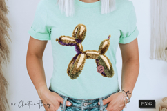 Faux Yarn Mardi Gras Balloon Dog PNG | Mardi Gras Png Product Image 9