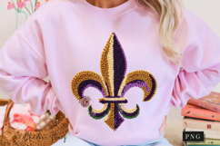 Faux Latch Hook Fleur De Lis PNG | Mardi Gras Png Product Image 10