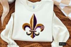 Faux Latch Hook Fleur De Lis PNG | Mardi Gras Png Product Image 3