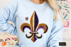 Faux Latch Hook Fleur De Lis PNG | Mardi Gras Png Product Image 8