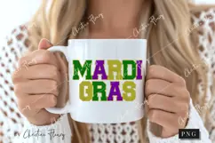 Faux Letter Patch Mardi Gras PNG, Mardi Gras PNG Product Image 2