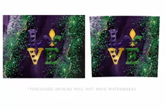 Mardi Gras Tumbler, Mardi Gras Love 20oz Glitter Tumbler Product Image 2