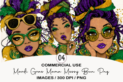 Mardi Gras Mama Messy Bun Png Product Image 1