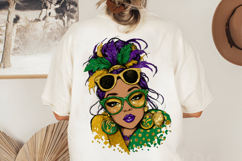 Mardi Gras Mama Messy Bun Png Product Image 2