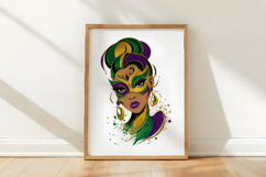 Mardi Gras Mama Messy Bun Png Product Image 3