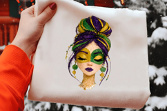 Mardi Gras Mama Messy Bun PNG Product Image 2
