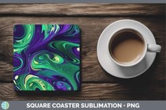 GorgeousMardi Gras Square Coaster design.