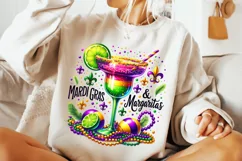 Mardi Gras Margaritas PNG, Mardi Gras Sublimation, Margarita Product Image 2