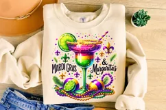 Mardi Gras Margaritas PNG, Mardi Gras Sublimation, Margarita Product Image 3