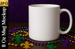Mardi Gras Mug Mockup JPG | Sublimation Coffee Cup Product Image 2