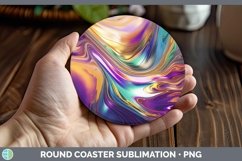 GorgeousMardi Gras Round Coaster design.