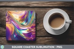 GorgeousMardi Gras Square Coaster design.