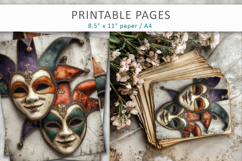 carnival themed junk journal, mardi gras Product Image 5