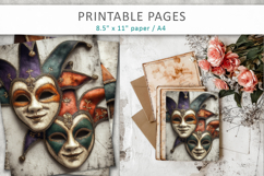 carnival themed junk journal, mardi gras Product Image 1