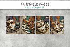 masquerade party digital papers, mardi gras pages Product Image 2