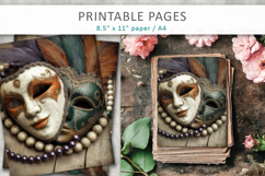masquerade party digital papers, mardi gras pages Product Image 3