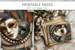 masquerade party digital papers, mardi gras pages Product Image 6