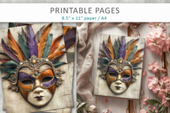 carnival mask printable pages, mardi gras Product Image 1