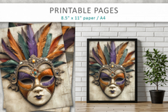 carnival mask printable pages, mardi gras Product Image 8
