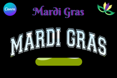 Mardi Gras Canva Frame Fleur De Lis Varsity Sport Add Photo Product Image 1