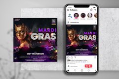 Mardi Gras Event Instagram Flyer PSD Product Image 1