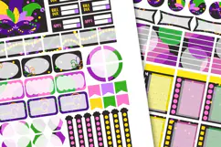 Printable Life Planner Stickers Mardi Gras Masquerade Gnome Product Image 2