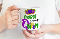 Mardi Gras Queen Sublimation | Mardi Gras Shirt Print Product Image 2